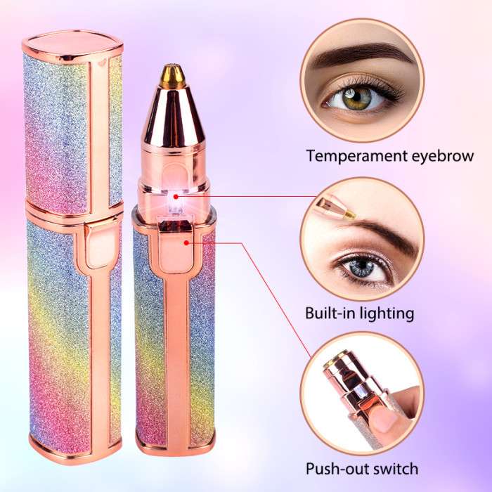 2 in 1 Flawless Eyebrow Stylish & Fashionable Facial Hair Trimmer view 3